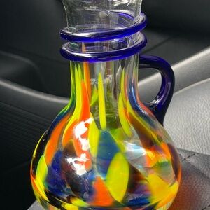 Colorful Glass Art Vase